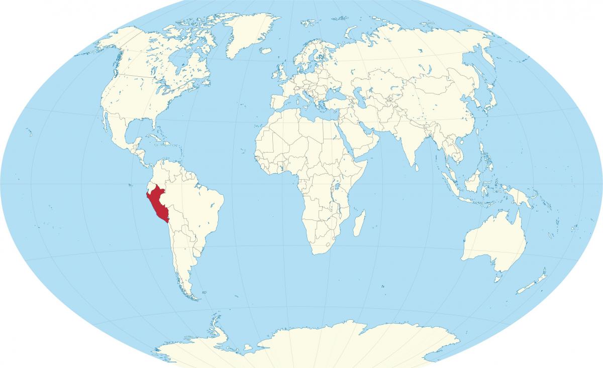дэлхийн газрын зураг харагдаж байгаа Перу