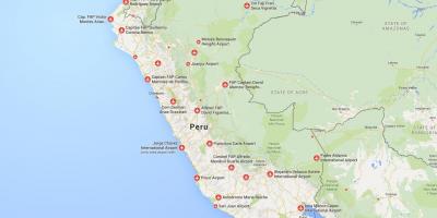 Нисэх онгоцны буудал Перу улс дахь газрын зураг